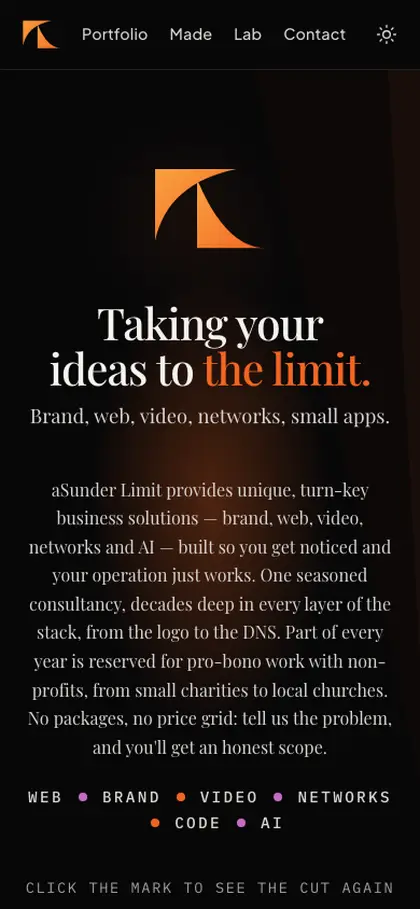 The home page on a 390-pixel phone