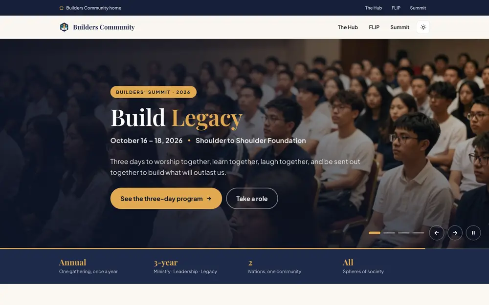 The Summit event page
